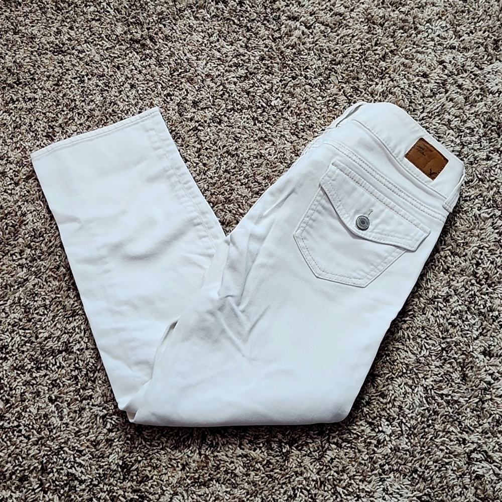 American Eagle, White Capris Jeans